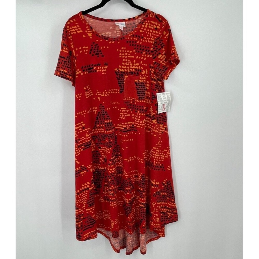 LuLaRoe Womens Dress S Carly Short Sleeve Swing dress. Pocket and tag removed.